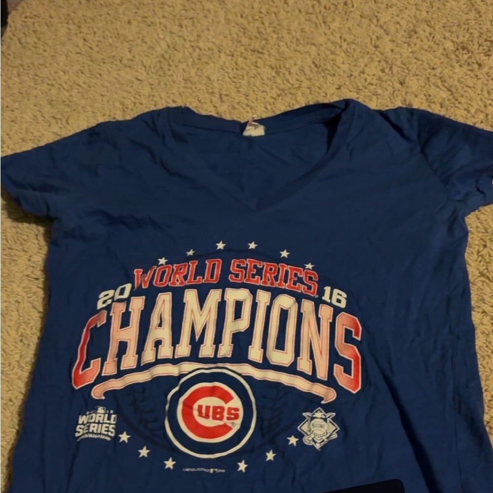 Blue Chicago Cubs World Series T-Shirt